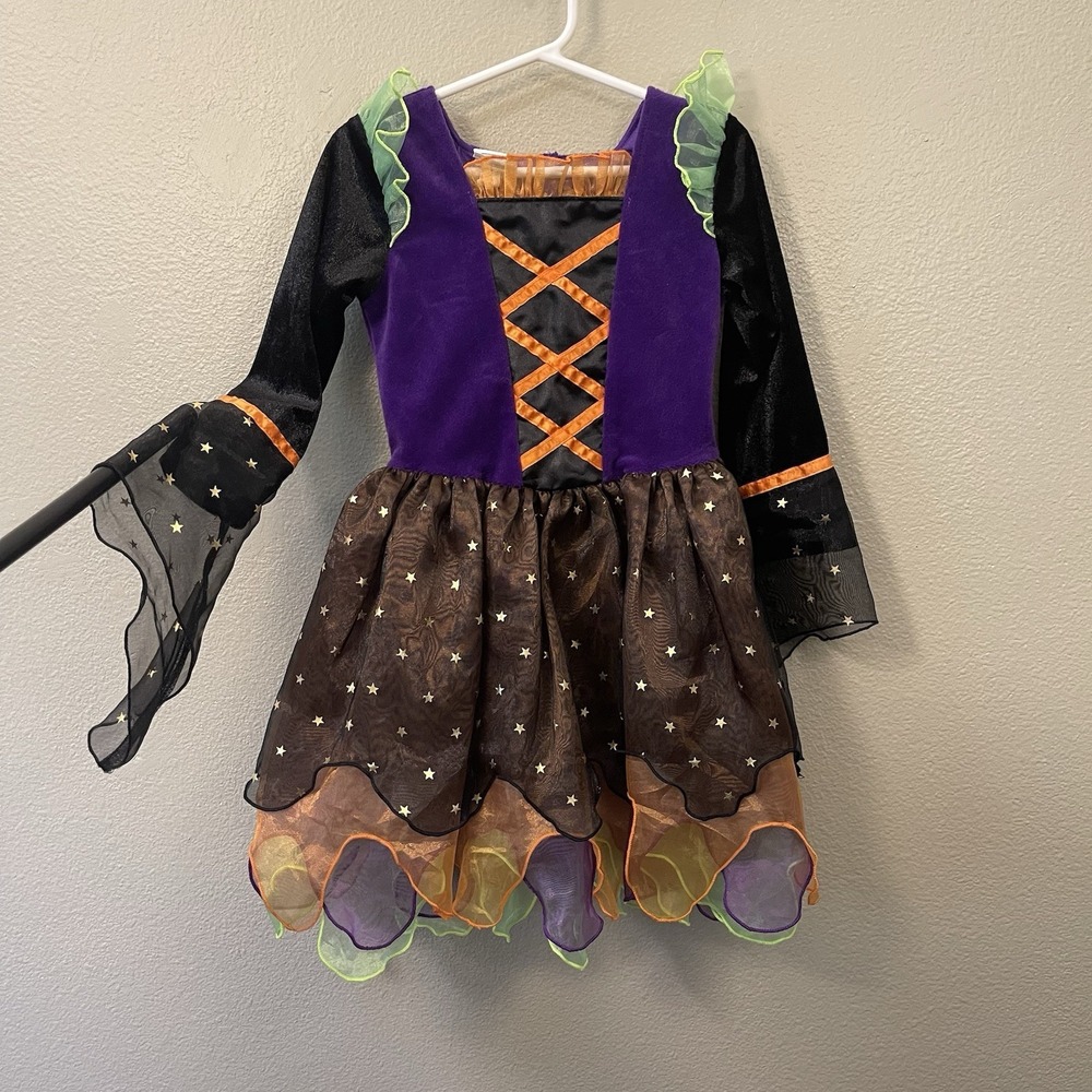 Koala Kids Toddler 3T Cute Witch Costume Flare Sleeve Multilayer Halloween EUC